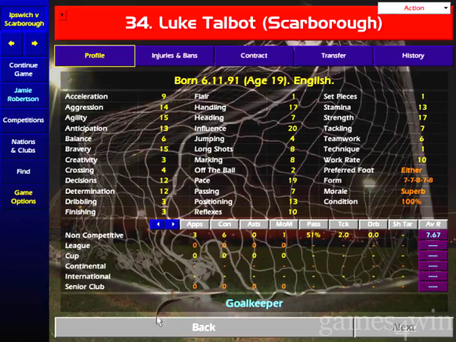 championship manager 01/02 swap reserves